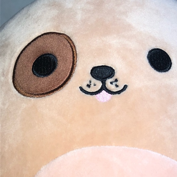 Squishmallow 8" Doug the Brown Dog W/ Eye Patch Stuffed Animal Plush Paw Prints - Picture 12 of 12
